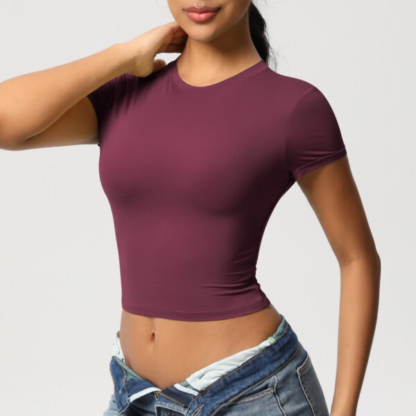 European And American Leisure All-match Tight Quick-drying Workout Top - Image 9