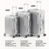 20in/24in/26in Aluminum Golden-framed Suitcase - Large Capacity, USB Charging Port, Rear Cup Holder, Rolling Wheels, Telescopic Handle - Universal Boarding Password Push Box for Men and Women - Image 4