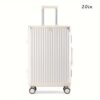 20in/24in/26in Aluminum Golden-framed Suitcase - Large Capacity, USB Charging Port, Rear Cup Holder, Rolling Wheels, Telescopic Handle - Universal Boarding Password Push Box for Men and Women - Image 7