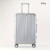 20in/24in/26in Aluminum Golden-framed Suitcase - Large Capacity, USB Charging Port, Rear Cup Holder, Rolling Wheels, Telescopic Handle - Universal Boarding Password Push Box for Men and Women - Image 23