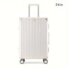 20in/24in/26in Aluminum Golden-framed Suitcase - Large Capacity, USB Charging Port, Rear Cup Holder, Rolling Wheels, Telescopic Handle - Universal Boarding Password Push Box for Men and Women - Image 12