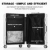 20in/24in/26in Aluminum Golden-framed Suitcase - Large Capacity, USB Charging Port, Rear Cup Holder, Rolling Wheels, Telescopic Handle - Universal Boarding Password Push Box for Men and Women - Image 5