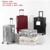 20in/24in/26in Aluminum Golden-framed Suitcase - Large Capacity, USB Charging Port, Rear Cup Holder, Rolling Wheels, Telescopic Handle - Universal Boarding Password Push Box for Men and Women - Image 2