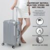 20in/24in/26in Aluminum Golden-framed Suitcase - Large Capacity, USB Charging Port, Rear Cup Holder, Rolling Wheels, Telescopic Handle - Universal Boarding Password Push Box for Men and Women - Image 11
