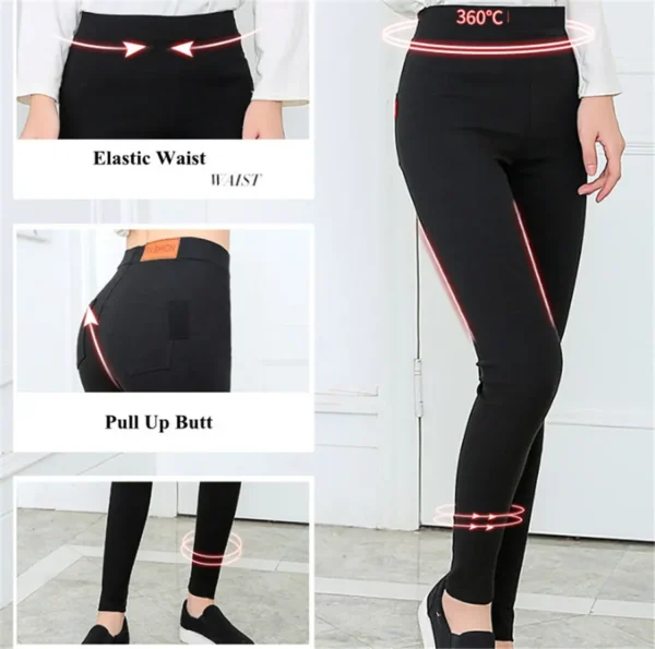 Women Stretchy Skinny Jeans for Short Petite Pull-On Casual Ease Comfort Tummy Control 3XS XXS  2XL 3XL Plus Black Stretch Pants - Image 12