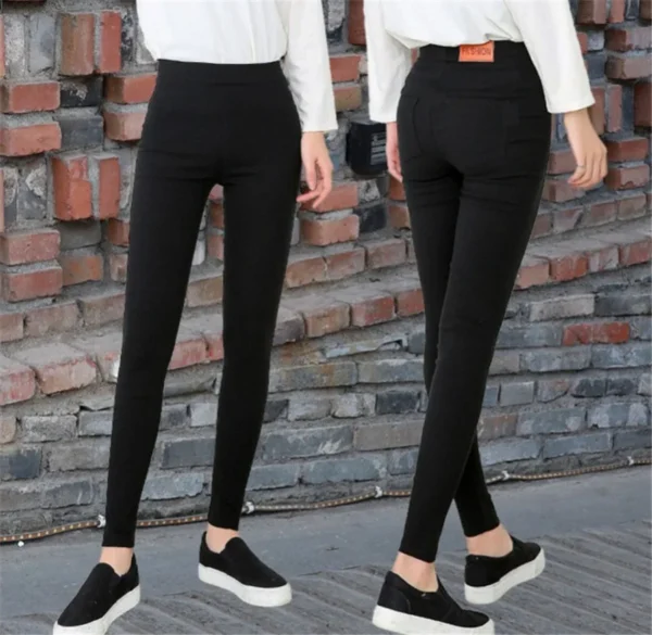 Women Stretchy Skinny Jeans for Short Petite Pull-On Casual Ease Comfort Tummy Control 3XS XXS  2XL 3XL Plus Black Stretch Pants - Image 14