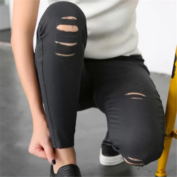 Women Stretchy Skinny Jeans for Short Petite Pull-On Casual Ease Comfort Tummy Control 3XS XXS  2XL 3XL Plus Black Stretch Pants - Image 18
