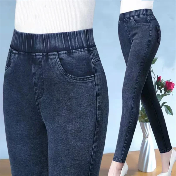 Vintage Skinny Pencil Ankle Length Jeans Women High Wasit Big Size 34 Stretch Denim Pants Mom's Leggings Vaqueros Slim Pantalone - Image 9