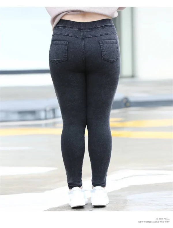 Women Jeans 2022 New Autumn Trousers High-Waist Elasticity leggings Velvet Warm Winter Denim Pants Female Long Pants 6XL 7XL 8XL - Image 14