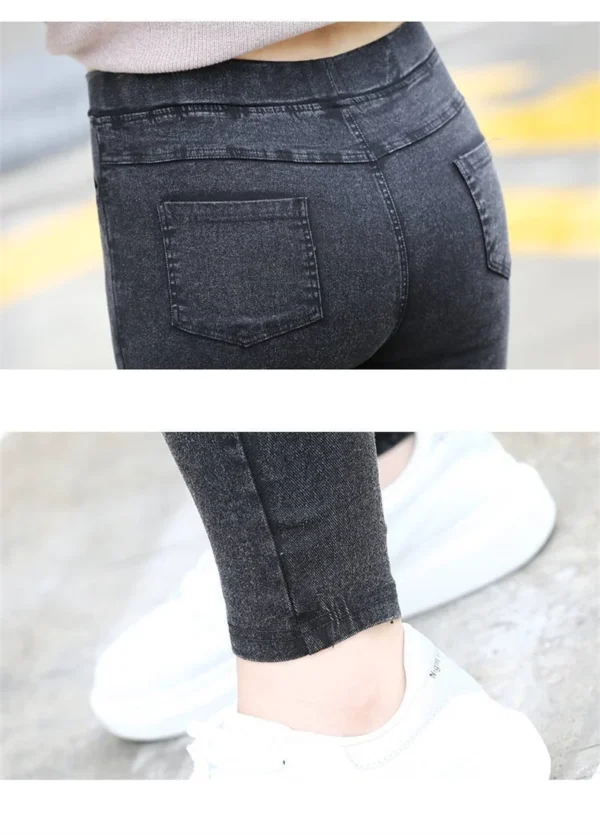 Women Jeans 2022 New Autumn Trousers High-Waist Elasticity leggings Velvet Warm Winter Denim Pants Female Long Pants 6XL 7XL 8XL - Image 20