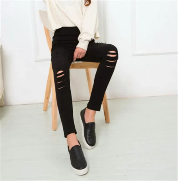 Women Stretchy Skinny Jeans for Short Petite Pull-On Casual Ease Comfort Tummy Control 3XS XXS  2XL 3XL Plus Black Stretch Pants - Image 22
