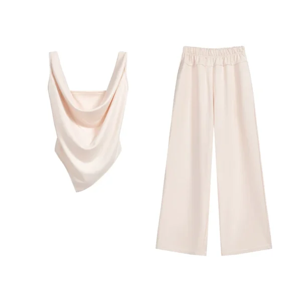 H Han Queen New Chic Summer 2-Piece Suit Women Elegant Sleeveless Top+Simple Pants Korean Casual Set Simple Office Pants Suit - Image 35