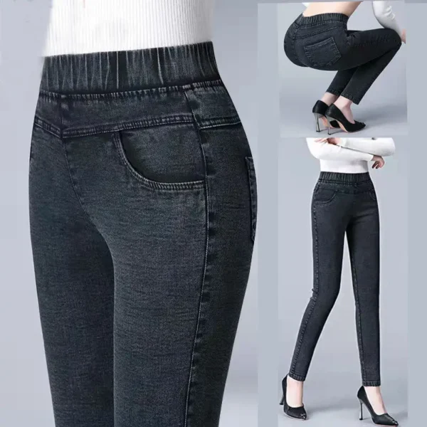 Vintage Skinny Pencil Ankle Length Jeans Women High Wasit Big Size 34 Stretch Denim Pants Mom's Leggings Vaqueros Slim Pantalone - Image 8