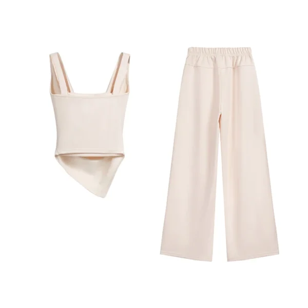 H Han Queen New Chic Summer 2-Piece Suit Women Elegant Sleeveless Top+Simple Pants Korean Casual Set Simple Office Pants Suit - Image 36