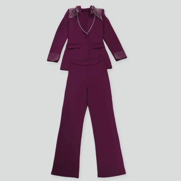 2 Pieces Women's Sets Autumn Winter Long Sleeve Pearl Blazers Suit Tops And Pants Suits Two Piece Set Tracksuit Outfit 2025 - Image 32
