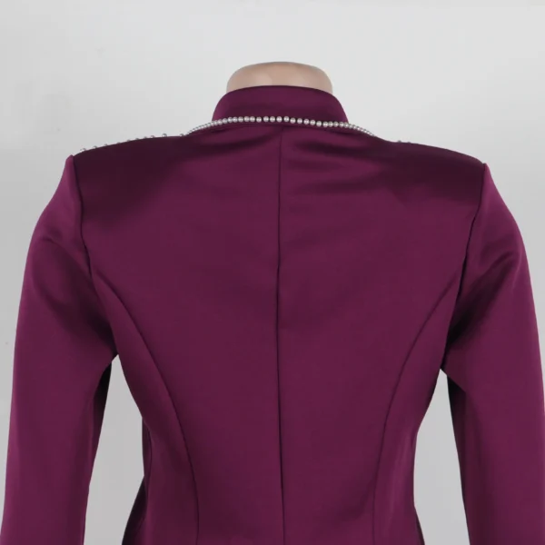 2 Pieces Women's Sets Autumn Winter Long Sleeve Pearl Blazers Suit Tops And Pants Suits Two Piece Set Tracksuit Outfit 2025 - Image 29
