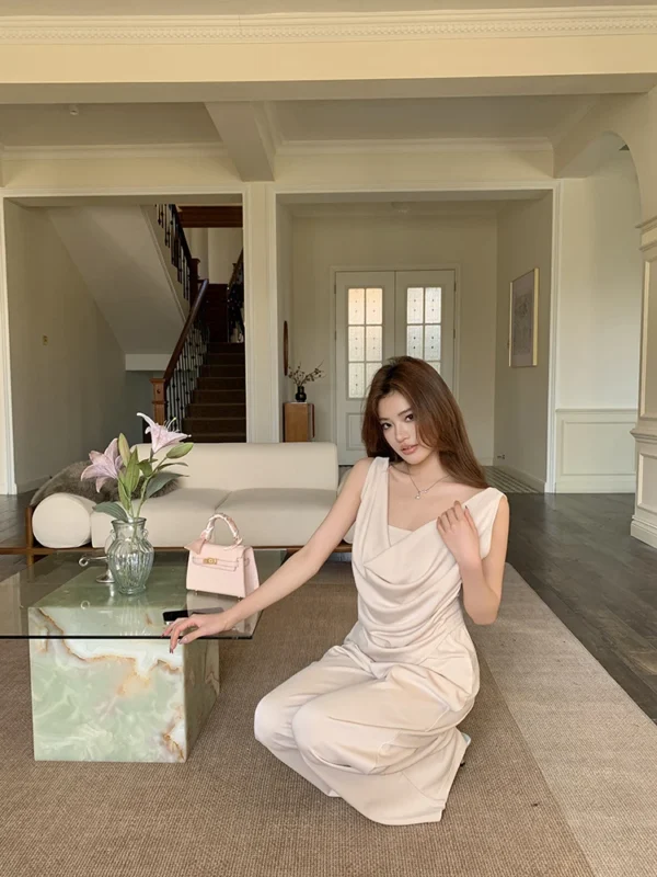 H Han Queen New Chic Summer 2-Piece Suit Women Elegant Sleeveless Top+Simple Pants Korean Casual Set Simple Office Pants Suit - Image 26